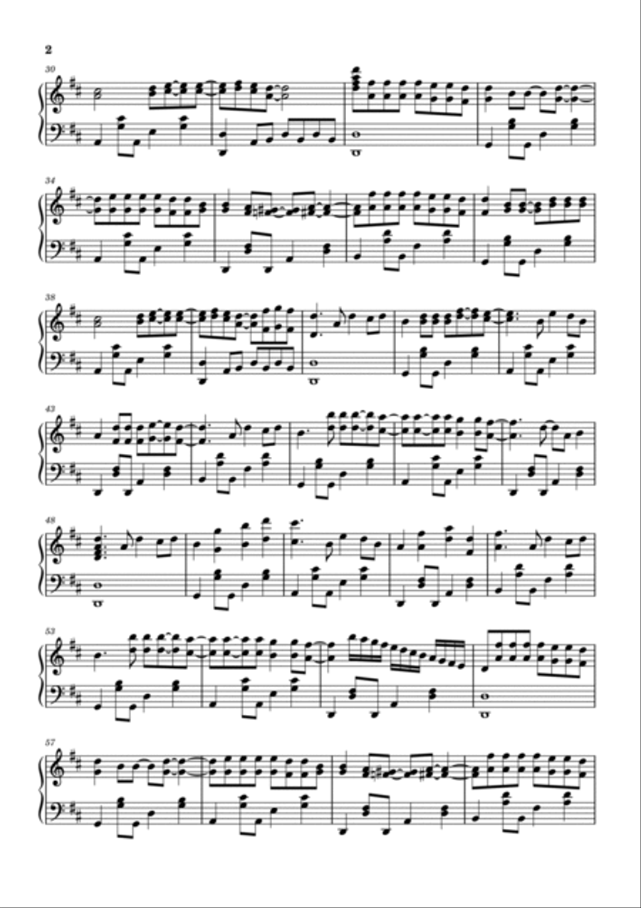 Feliz Navidad Piano Solo scores gallery preview page 2