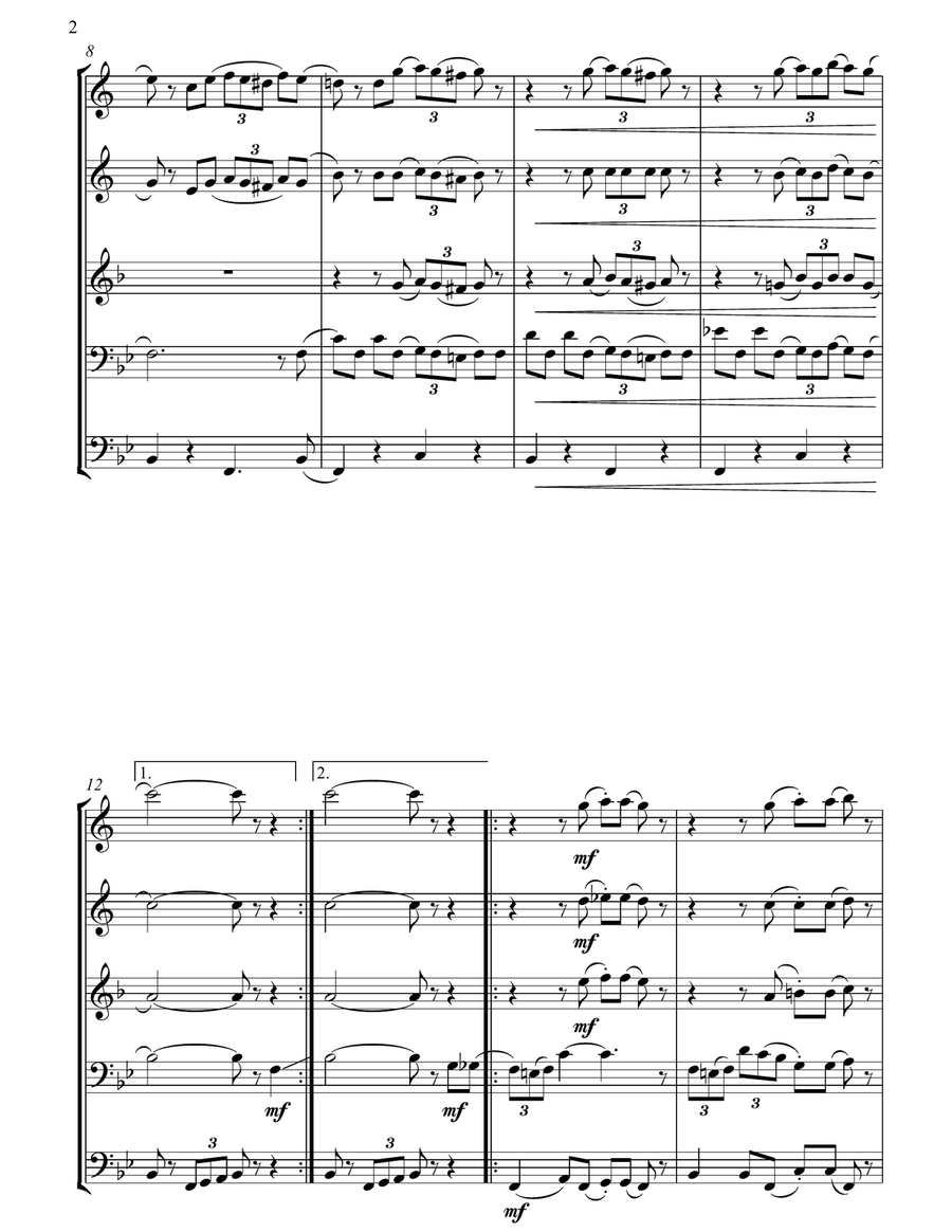 Trombone Creature Trombone Creature Brass Ensemble scores gallery preview page 3