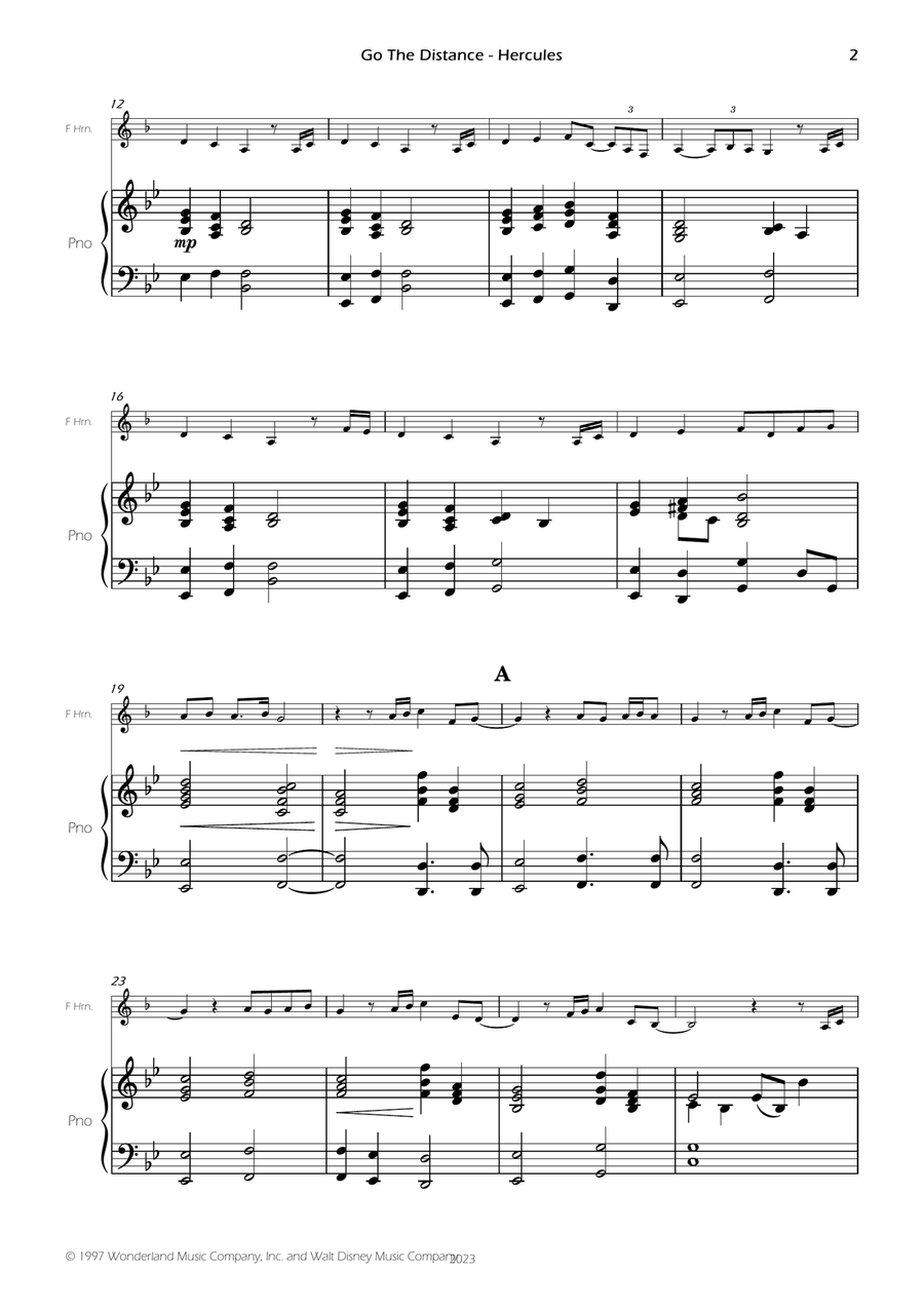 Go The Distance Go The Distance Piano scores gallery preview page 4