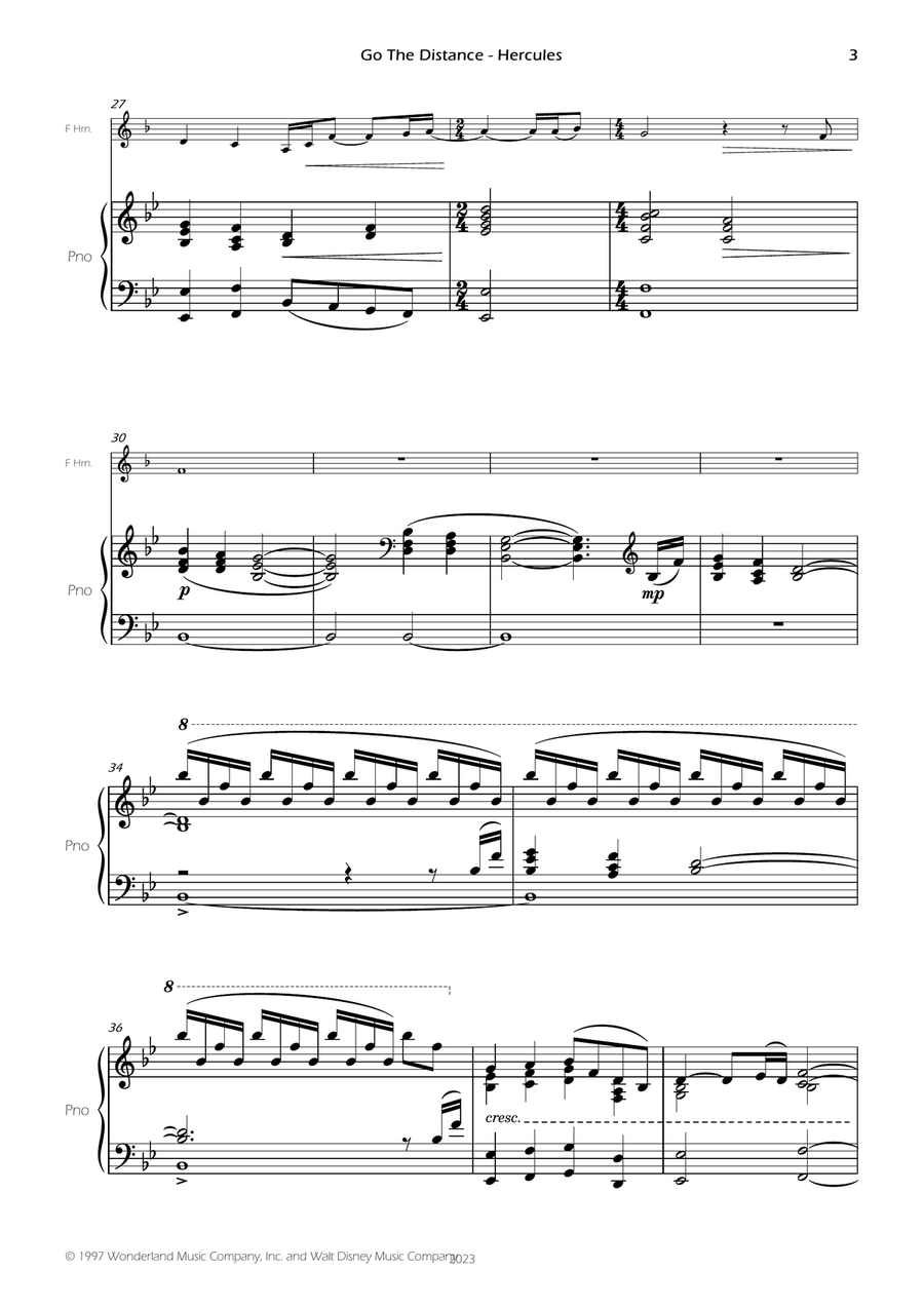 Go The Distance Go The Distance Piano scores gallery preview page 5