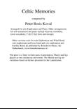 Celtic Memories Arranged for Euphonium solo with Piano A4 Size