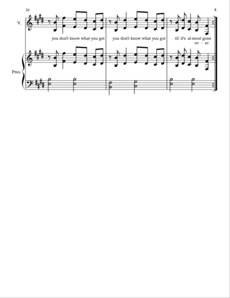 You Don't Know What You've Got Voice scores gallery preview page 4