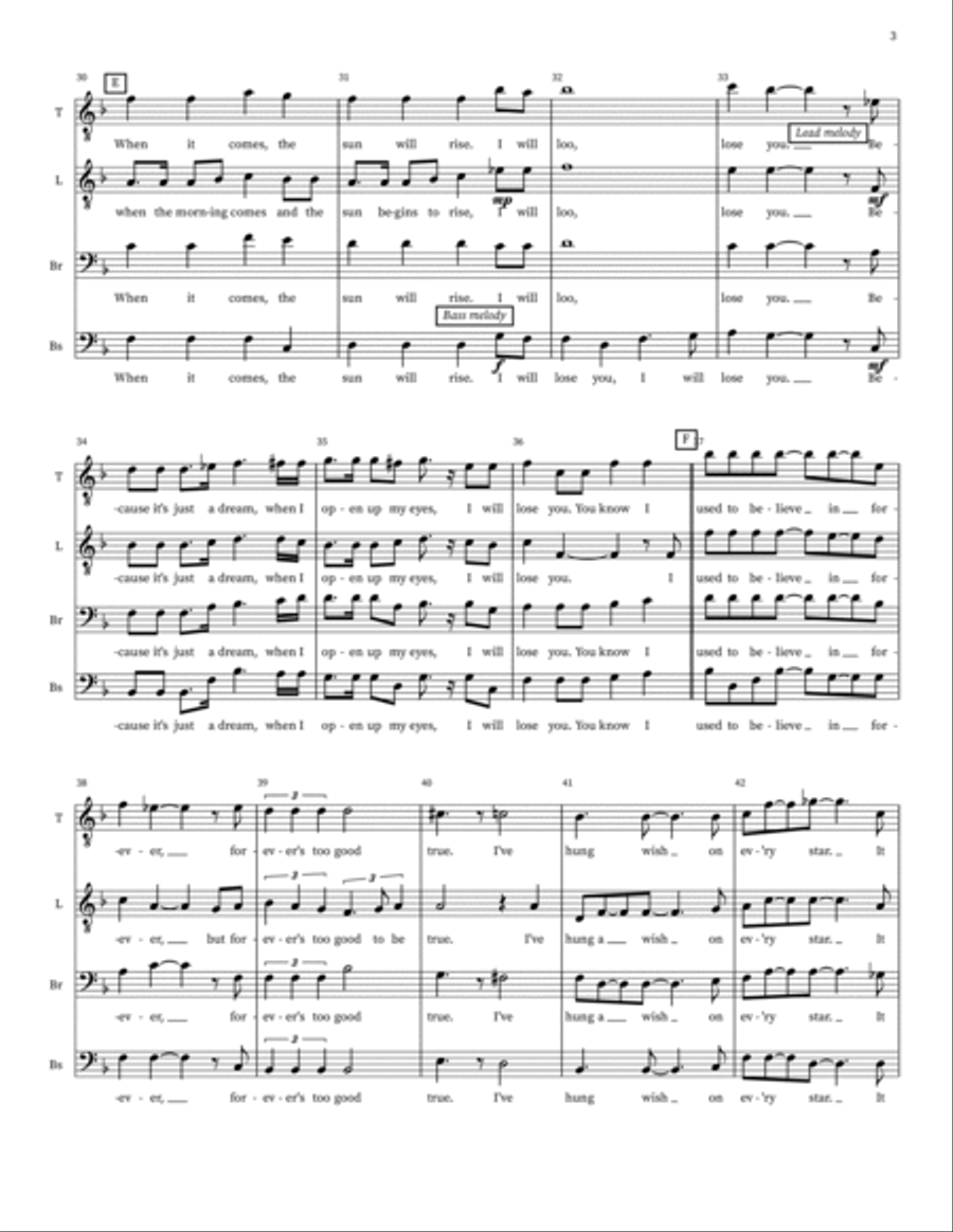 Wherever You Are TTBB scores gallery preview page 3