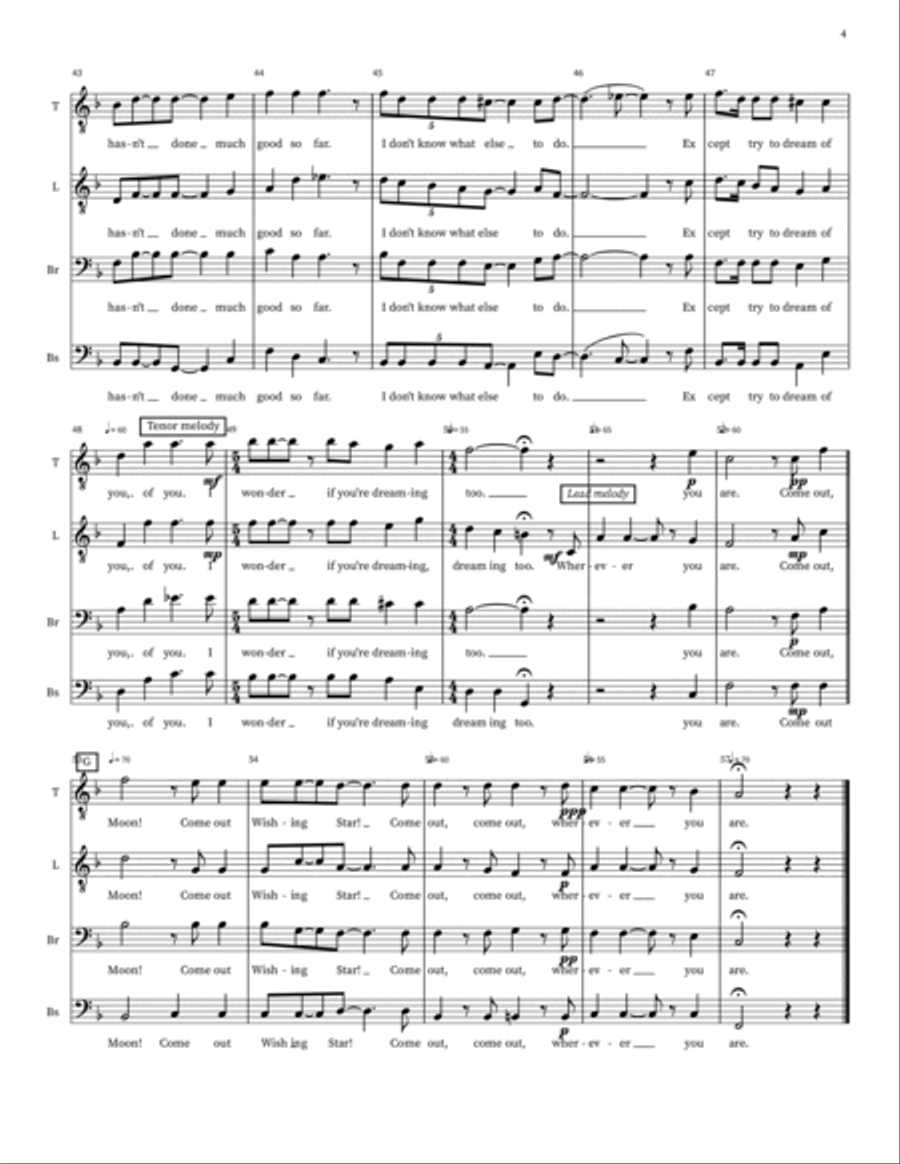 Wherever You Are TTBB scores gallery preview page 4