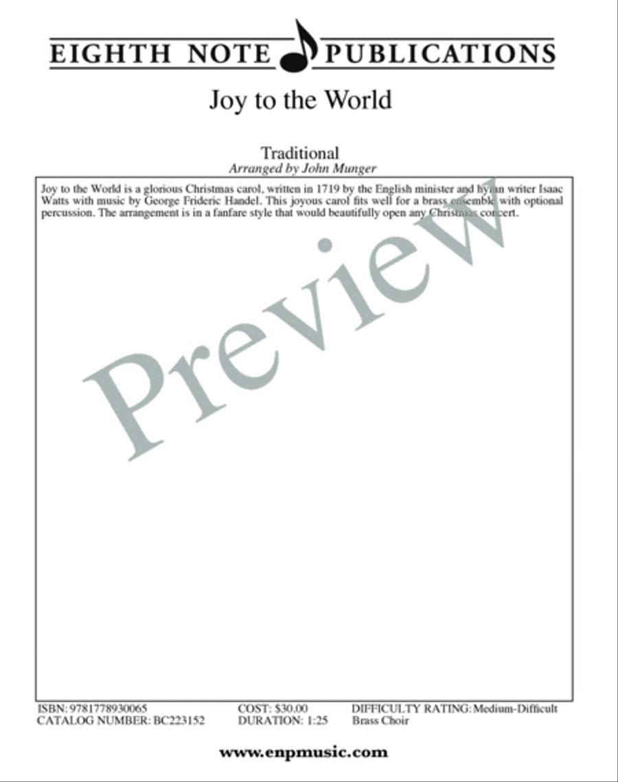 Joy to the World Joy to the World Small Ensemble scores gallery preview page 2