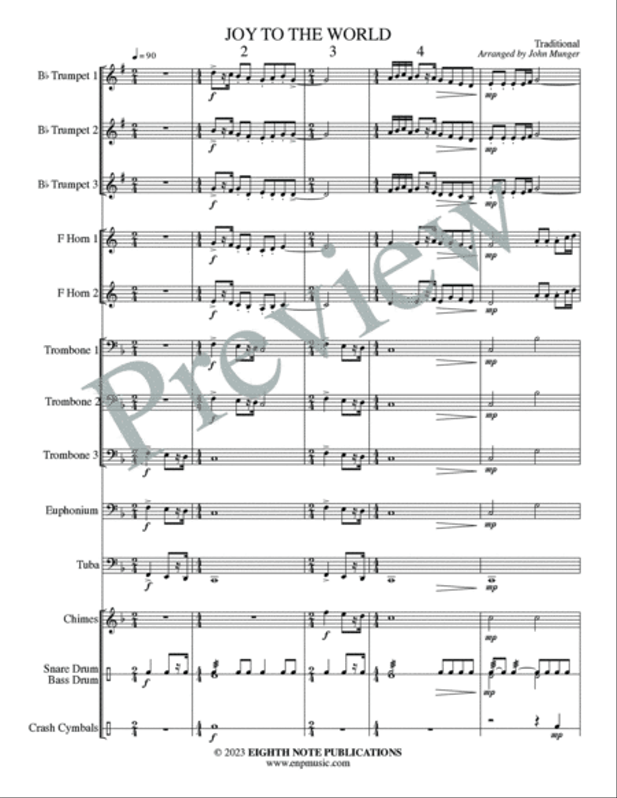 Joy to the World Joy to the World Small Ensemble scores gallery preview page 3