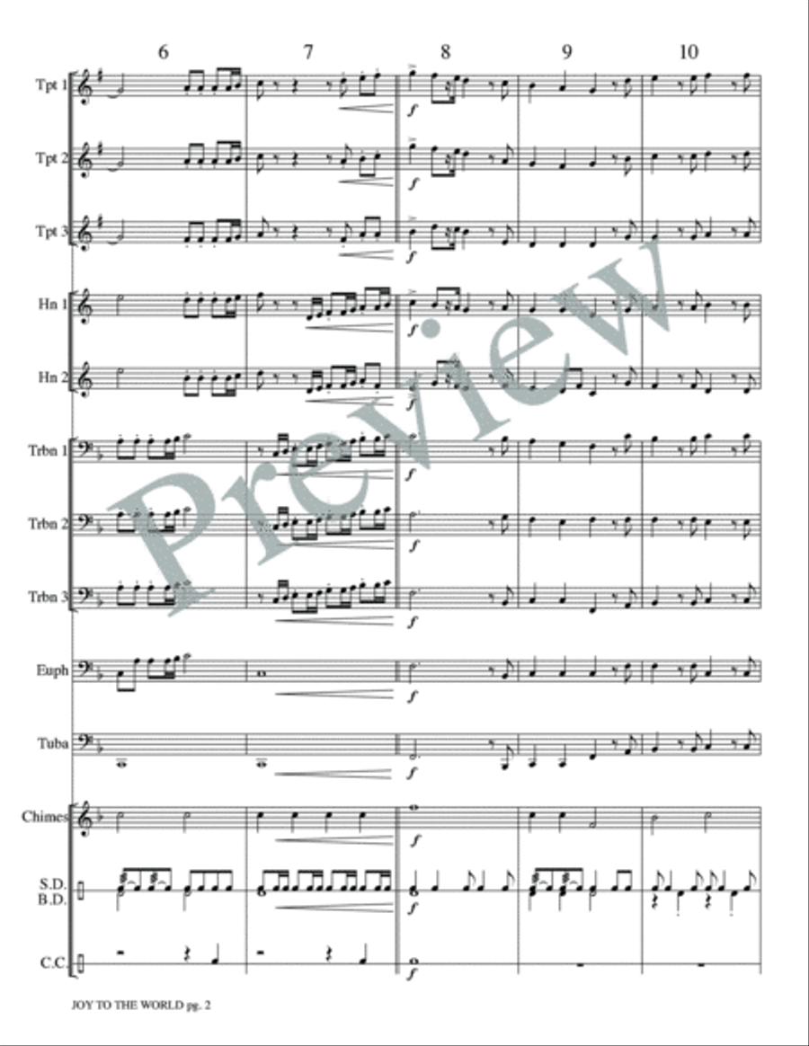Joy to the World Joy to the World Small Ensemble scores gallery preview page 4