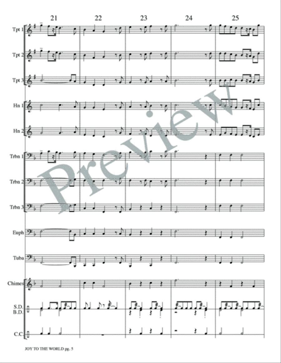 Joy to the World Joy to the World Small Ensemble scores gallery preview page 7