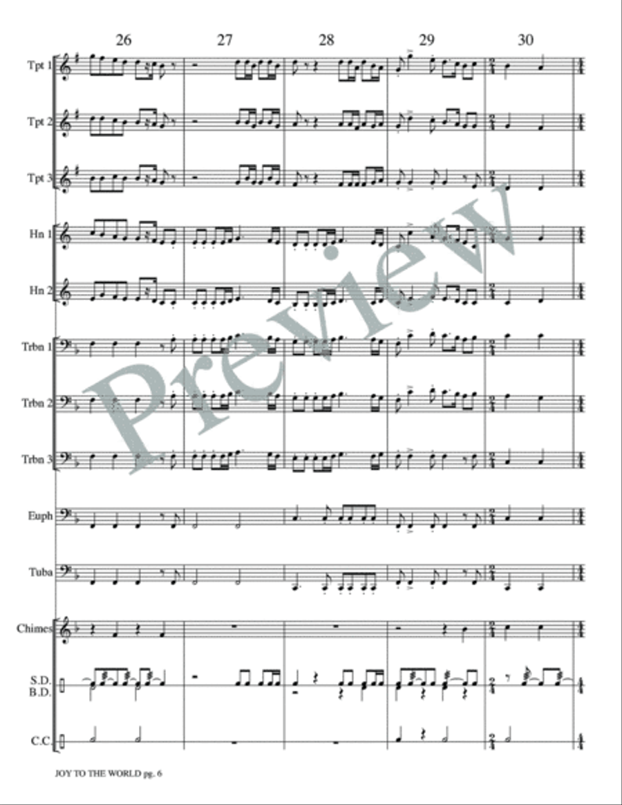 Joy to the World Joy to the World Small Ensemble scores gallery preview page 8