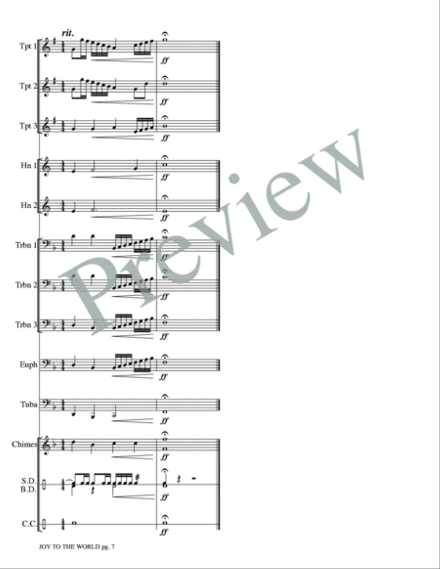 Joy to the World Joy to the World Small Ensemble scores gallery preview page 9
