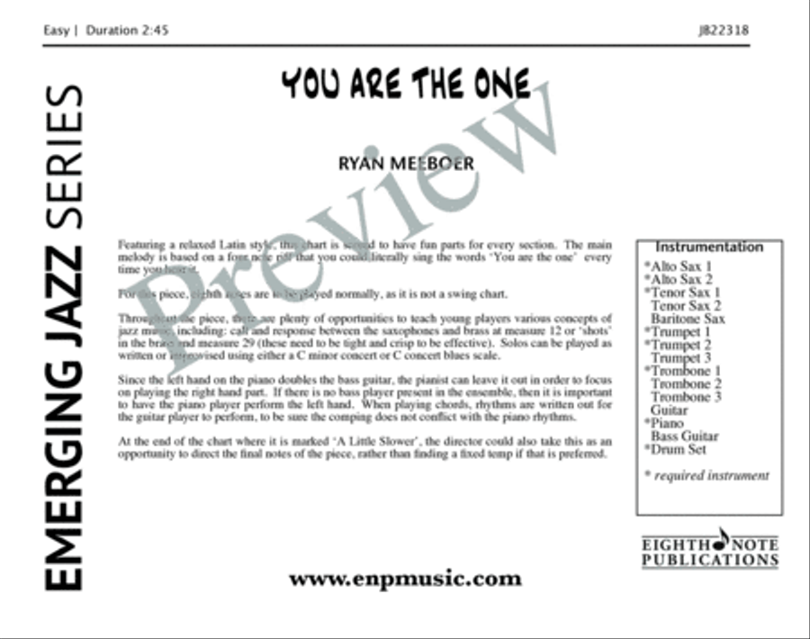 You are the One You are the One Jazz Ensemble scores gallery preview page 2