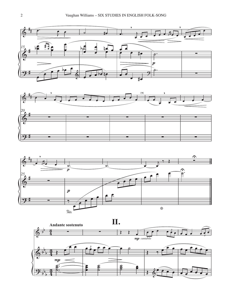 Six Studies in English Folksong for Horn and Piano Horn scores gallery preview page 6