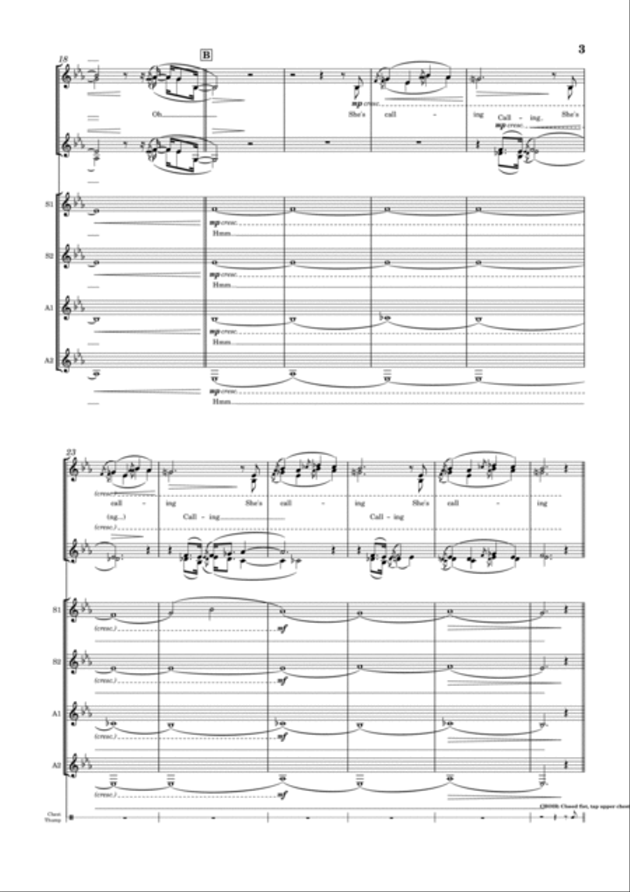 Desert Song (she's Calling) SSAA scores gallery preview page 3