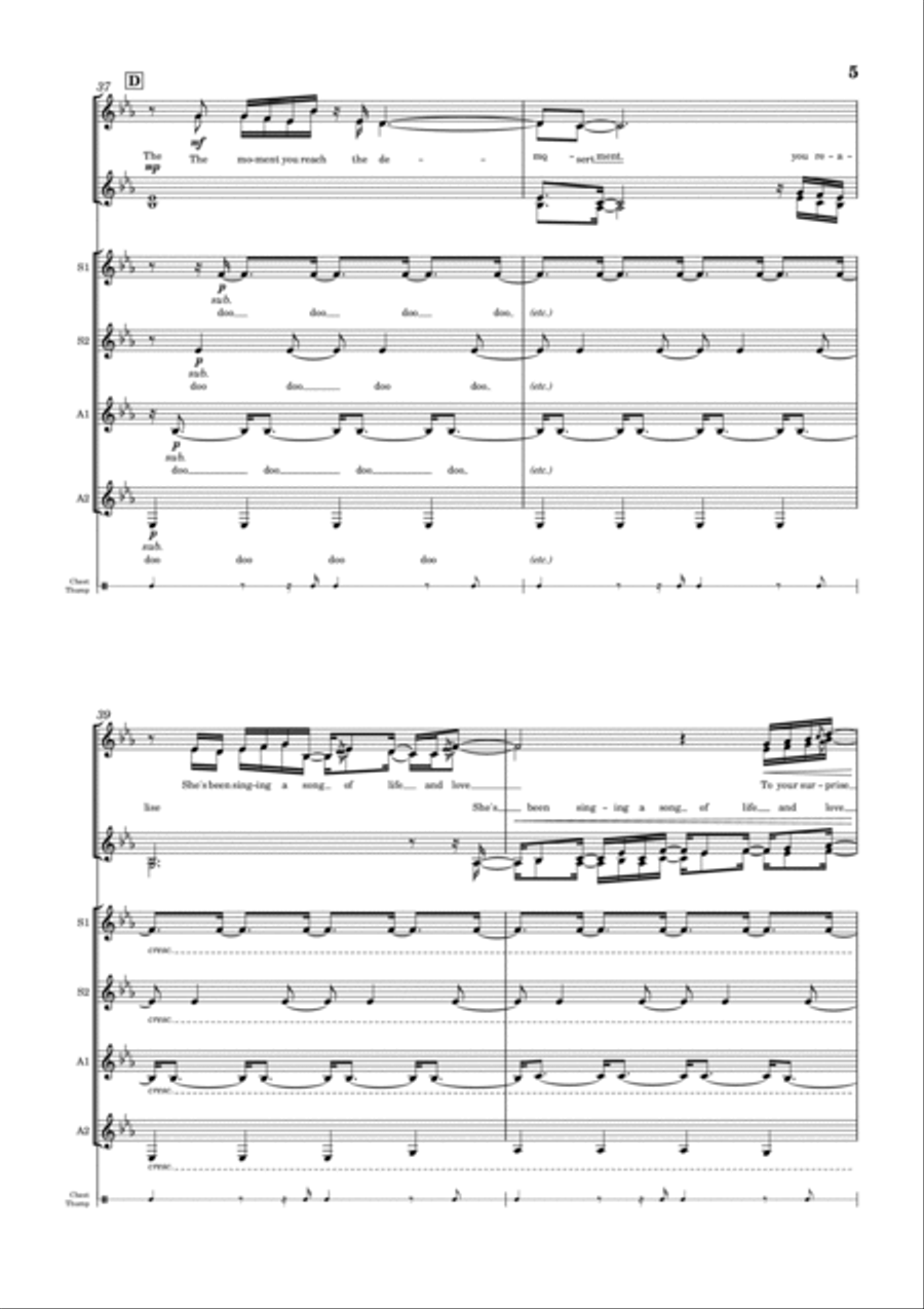 Desert Song (she's Calling) SSAA scores gallery preview page 5
