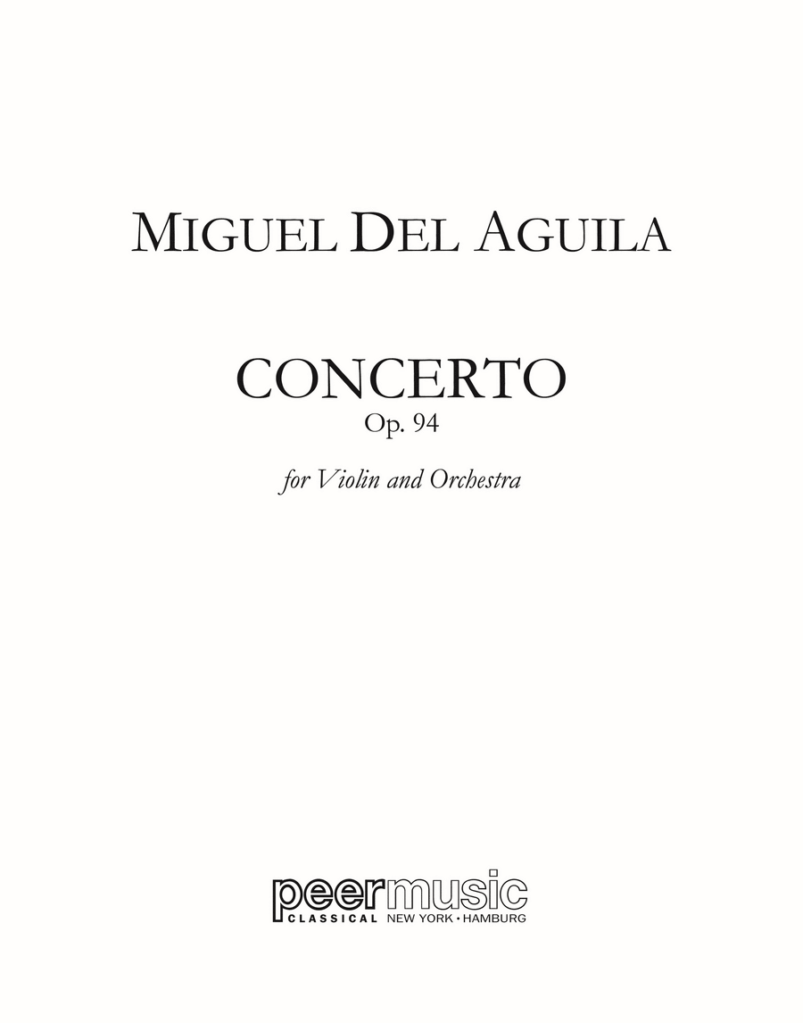 Violin Concerto (Full Score) Violin Solo scores gallery preview page 1
