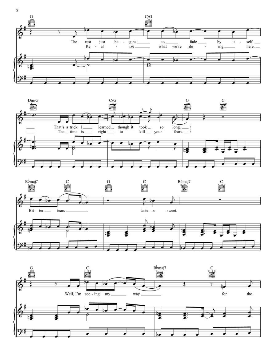 Bitter Tears Bitter Tears Piano, Vocal, Guitar scores gallery preview page 2
