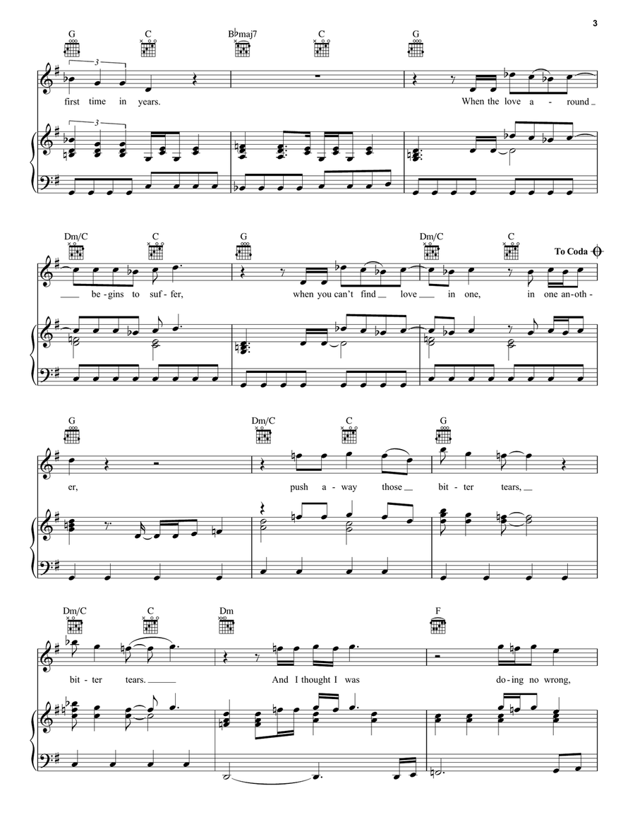 Bitter Tears Bitter Tears Piano, Vocal, Guitar scores gallery preview page 3