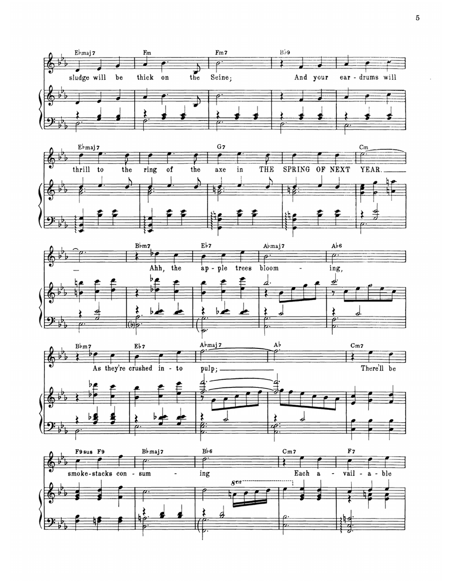The Spring Of Next Year (from Dear World) Piano, Vocal, Guitar scores gallery preview page 2