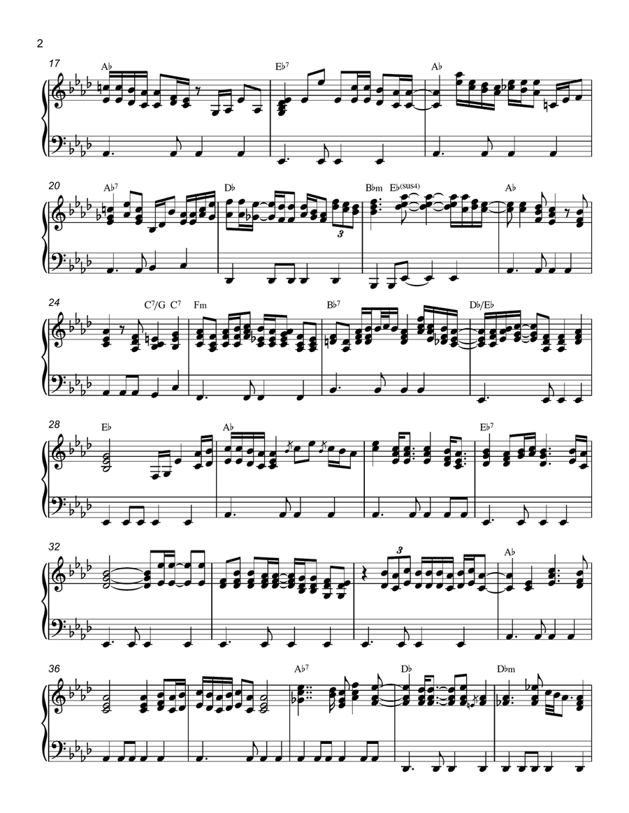 Do I Ever Cross Your Mind Piano Solo scores gallery preview page 2