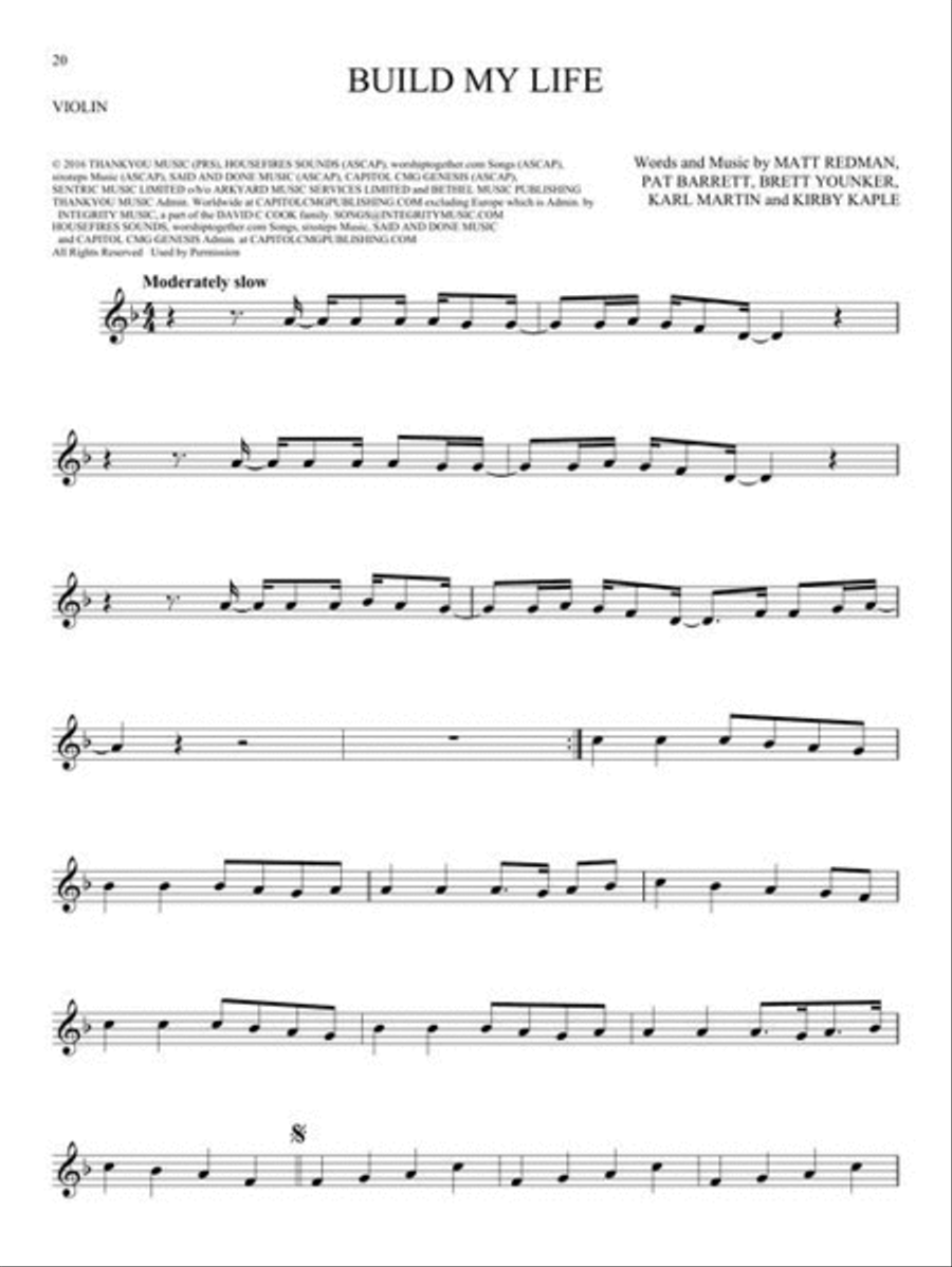 101 Worship Songs for Violin Violin Solo scores gallery preview page 5