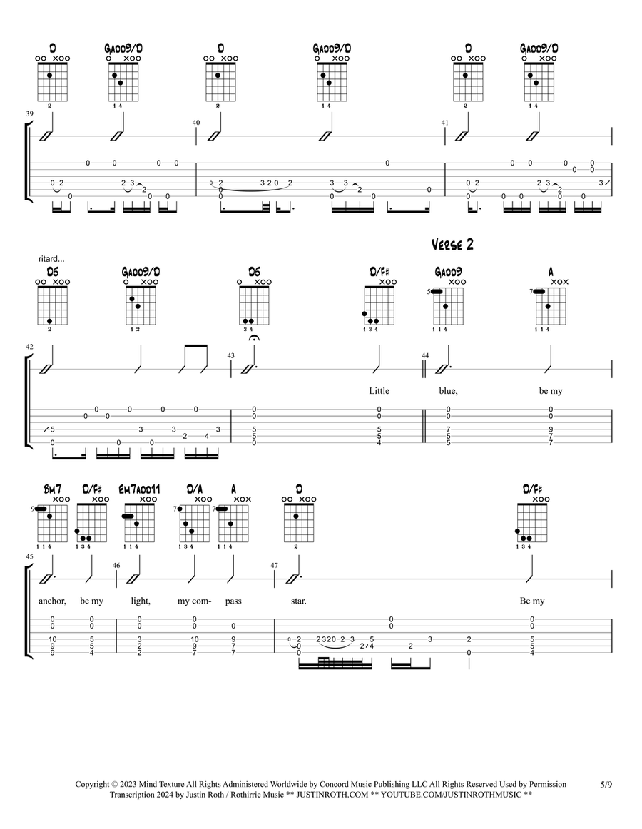 Little Blue Acoustic Guitar scores gallery preview page 5