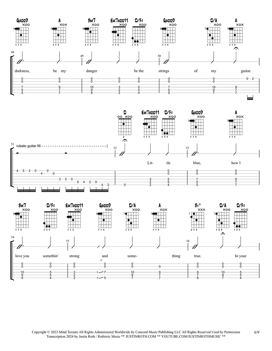 Little Blue Acoustic Guitar scores gallery preview page 6