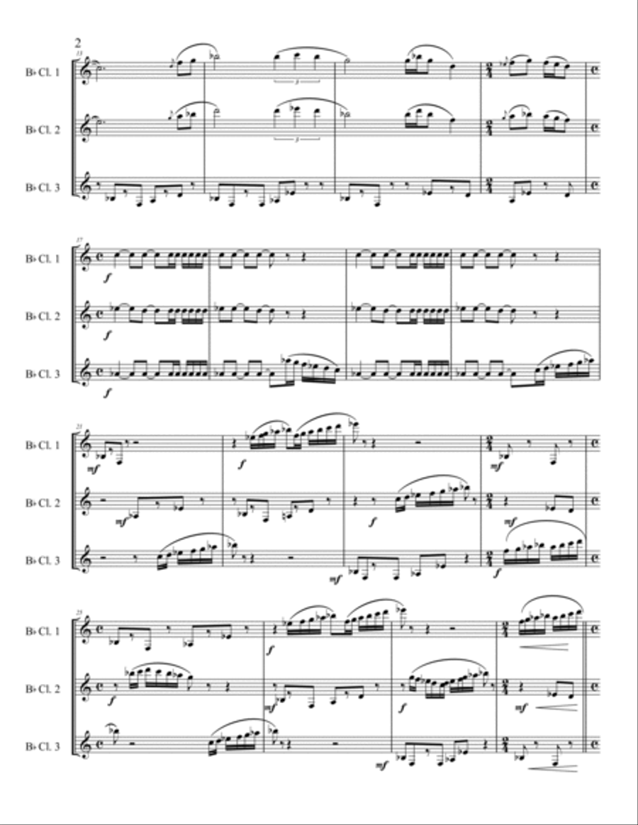 Les Trois Chats Noirs Clarinet Trio scores gallery preview page 2