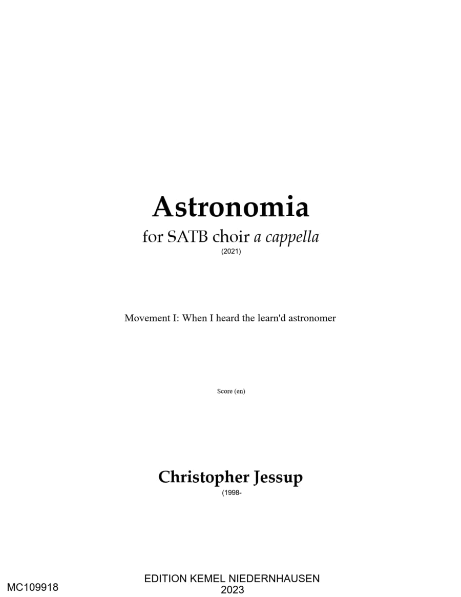 Astronomia Astronomia 4-Part scores gallery preview page 1