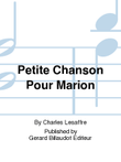 Petite Chanson Pour Marion