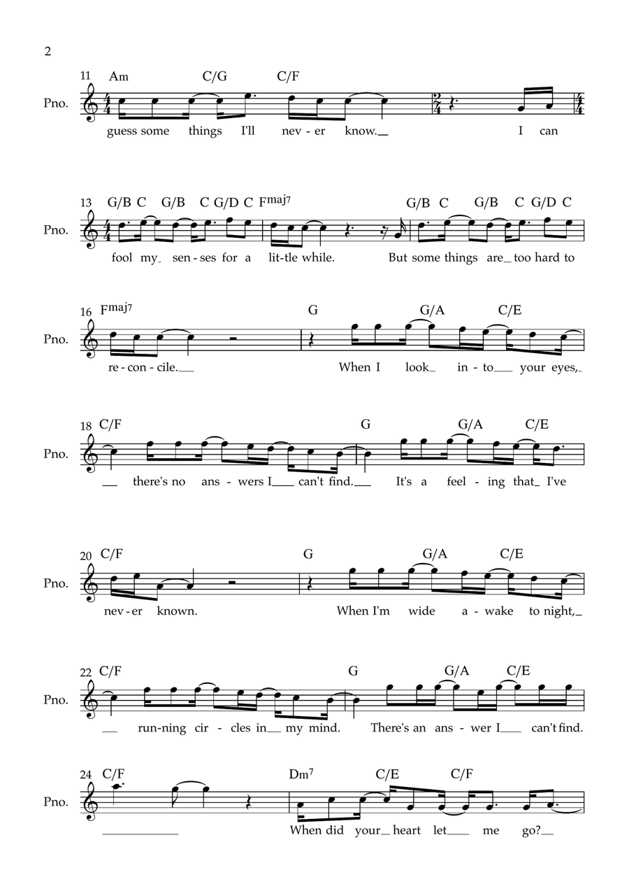 Some Things I'll Never Know Piano scores gallery preview page 2