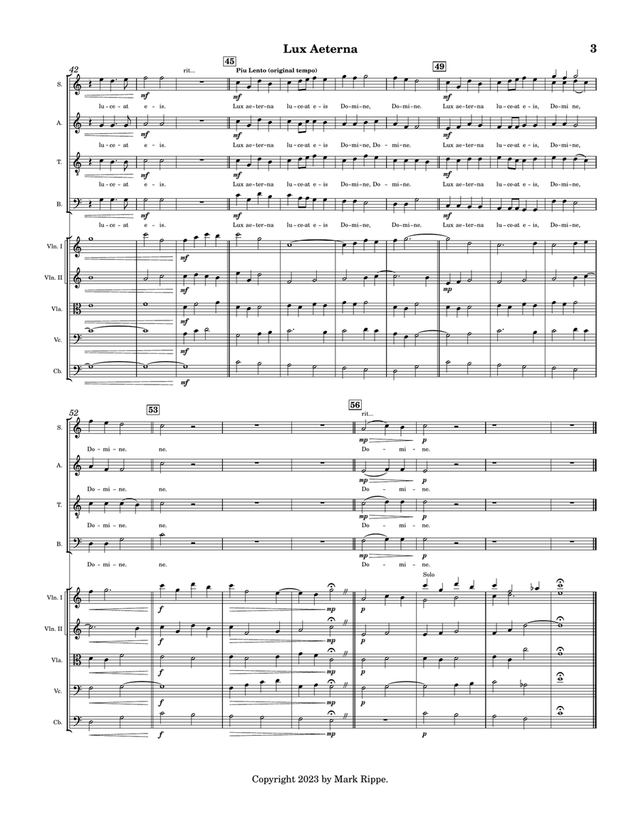 Lux Aeterna (AM00195) String Orchestra scores gallery preview page 4