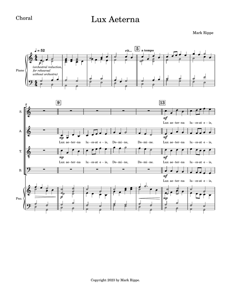 Lux Aeterna (AM00195) String Orchestra scores gallery preview page 5