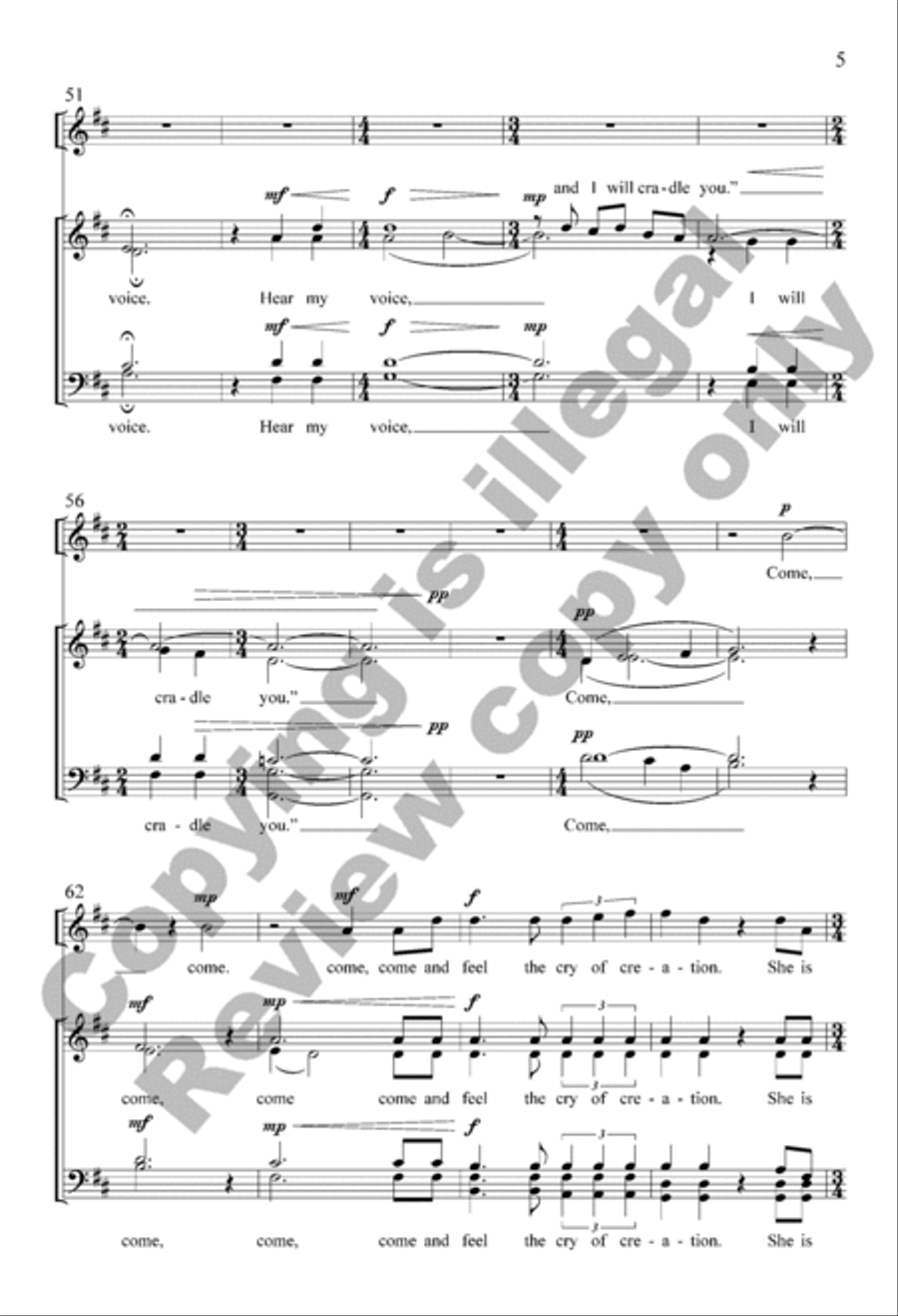 Hear My Voice Hear My Voice 4-Part scores gallery preview page 5