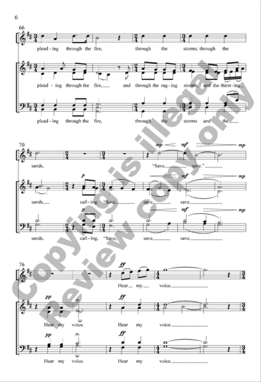 Hear My Voice Hear My Voice 4-Part scores gallery preview page 6