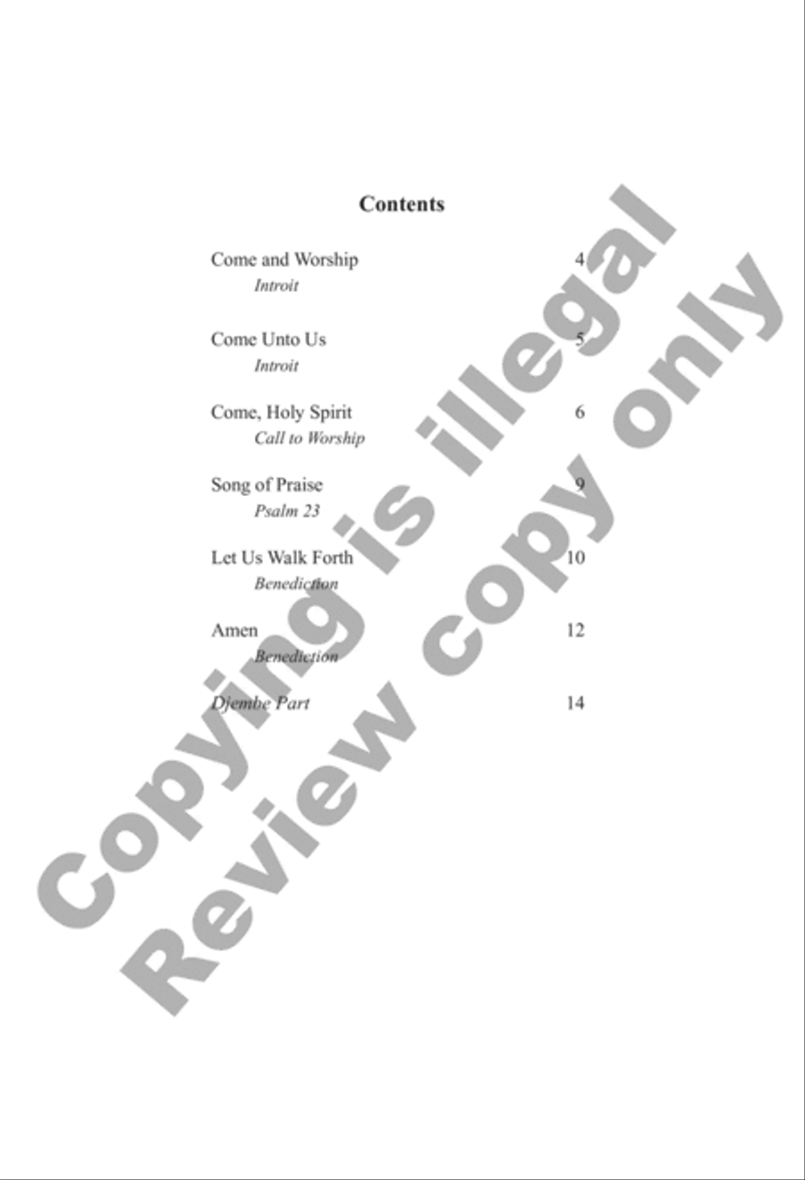 Come and Worship Come and Worship 4-Part scores gallery preview page 3
