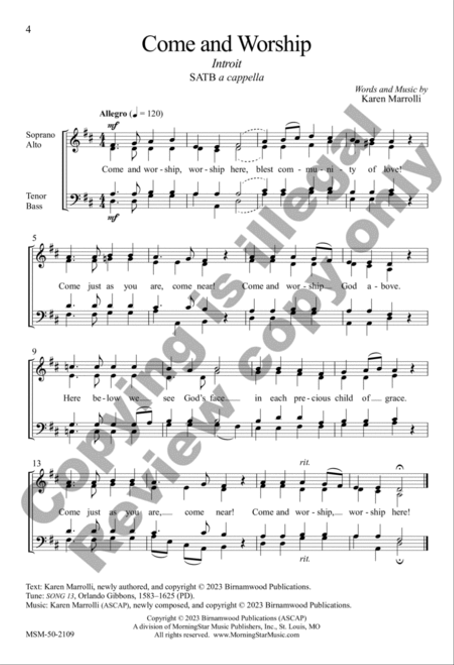 Come and Worship Come and Worship 4-Part scores gallery preview page 4