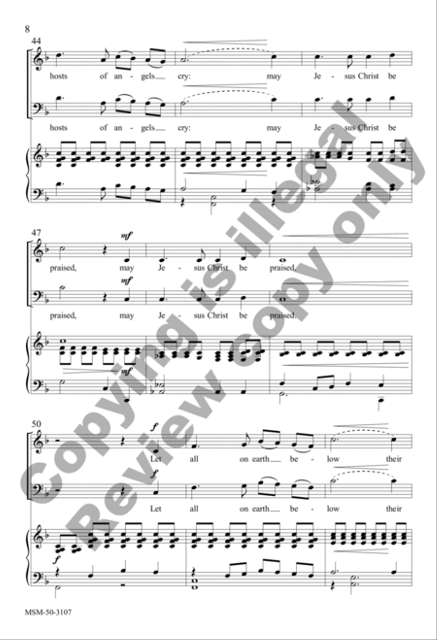 May Jesus Christ Be Praised (Choral Score) 4-Part scores gallery preview page 7