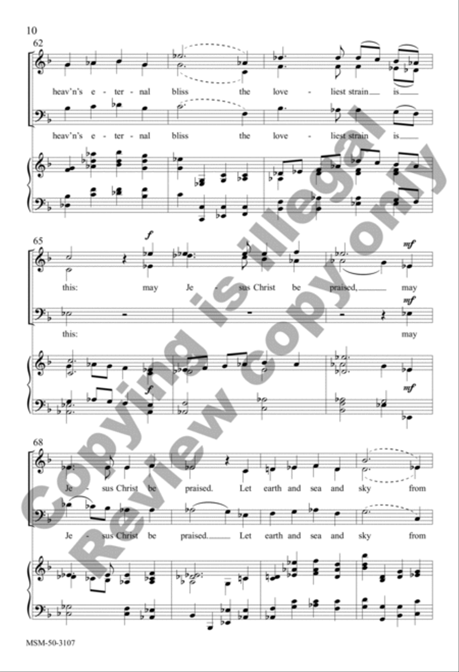 May Jesus Christ Be Praised (Choral Score) 4-Part scores gallery preview page 9