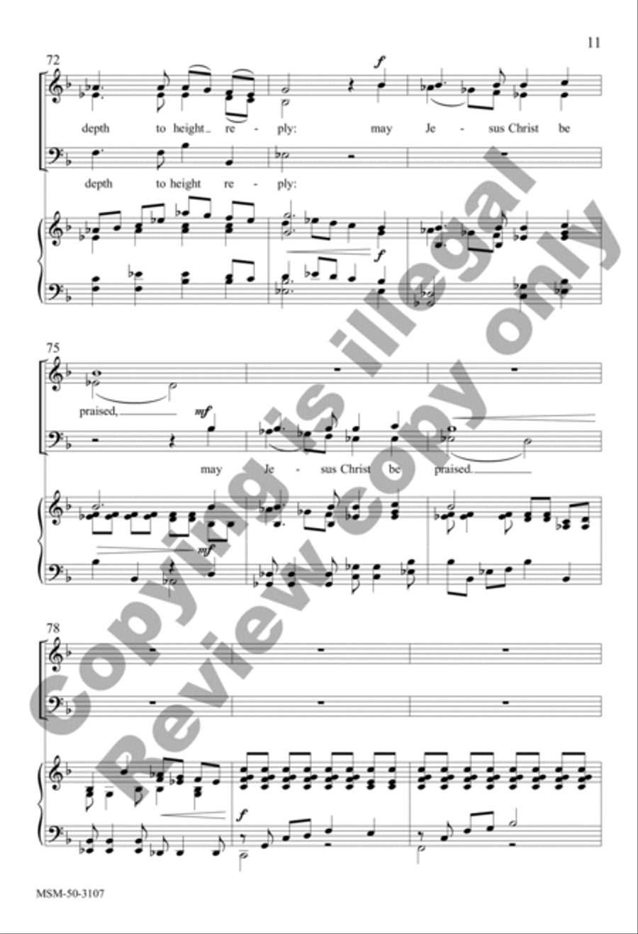 May Jesus Christ Be Praised (Choral Score) 4-Part scores gallery preview page 10