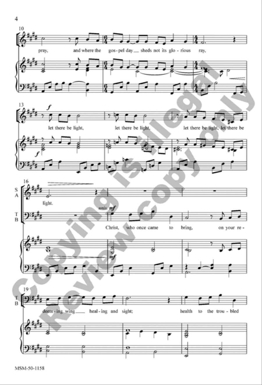 Let There Be Light Let There Be Light 4-Part scores gallery preview page 3