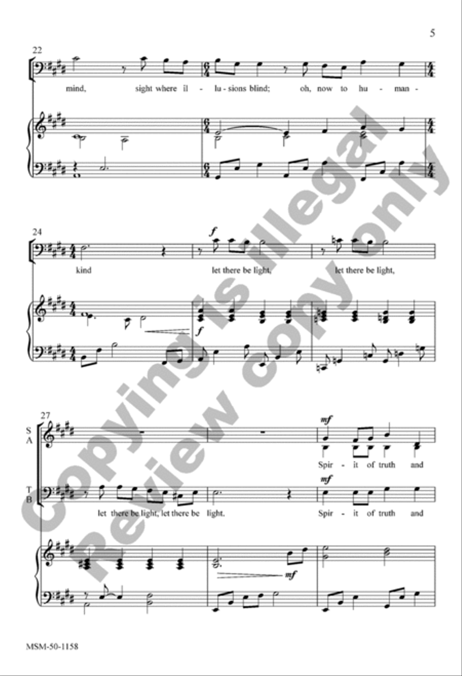 Let There Be Light Let There Be Light 4-Part scores gallery preview page 4