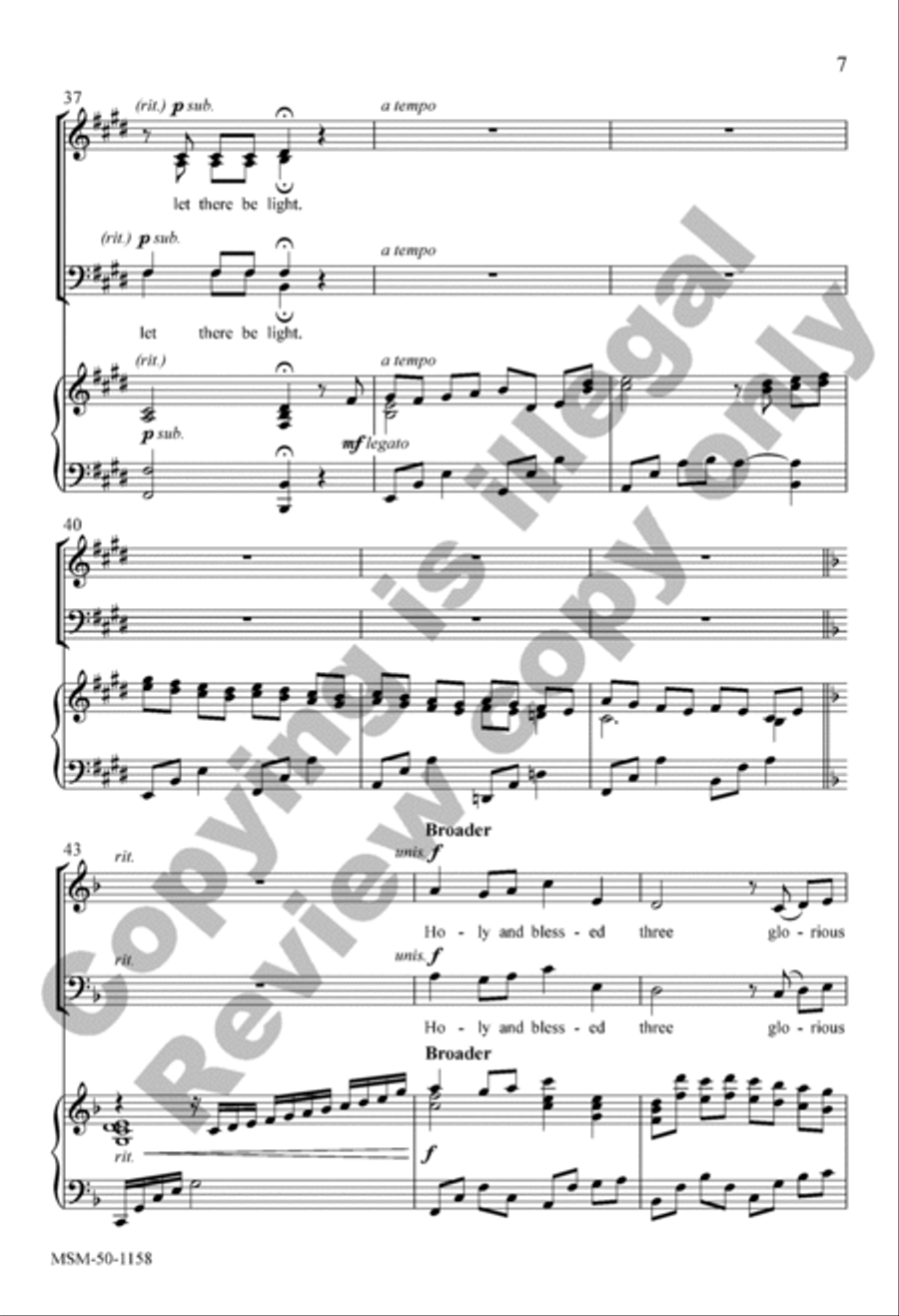 Let There Be Light Let There Be Light 4-Part scores gallery preview page 6