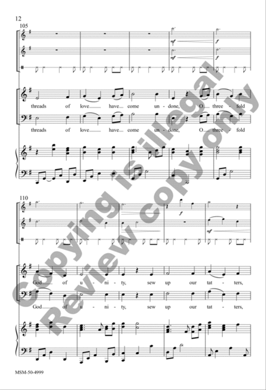 Weave Us In Community (Choral Score) 4-Part scores gallery preview page 12
