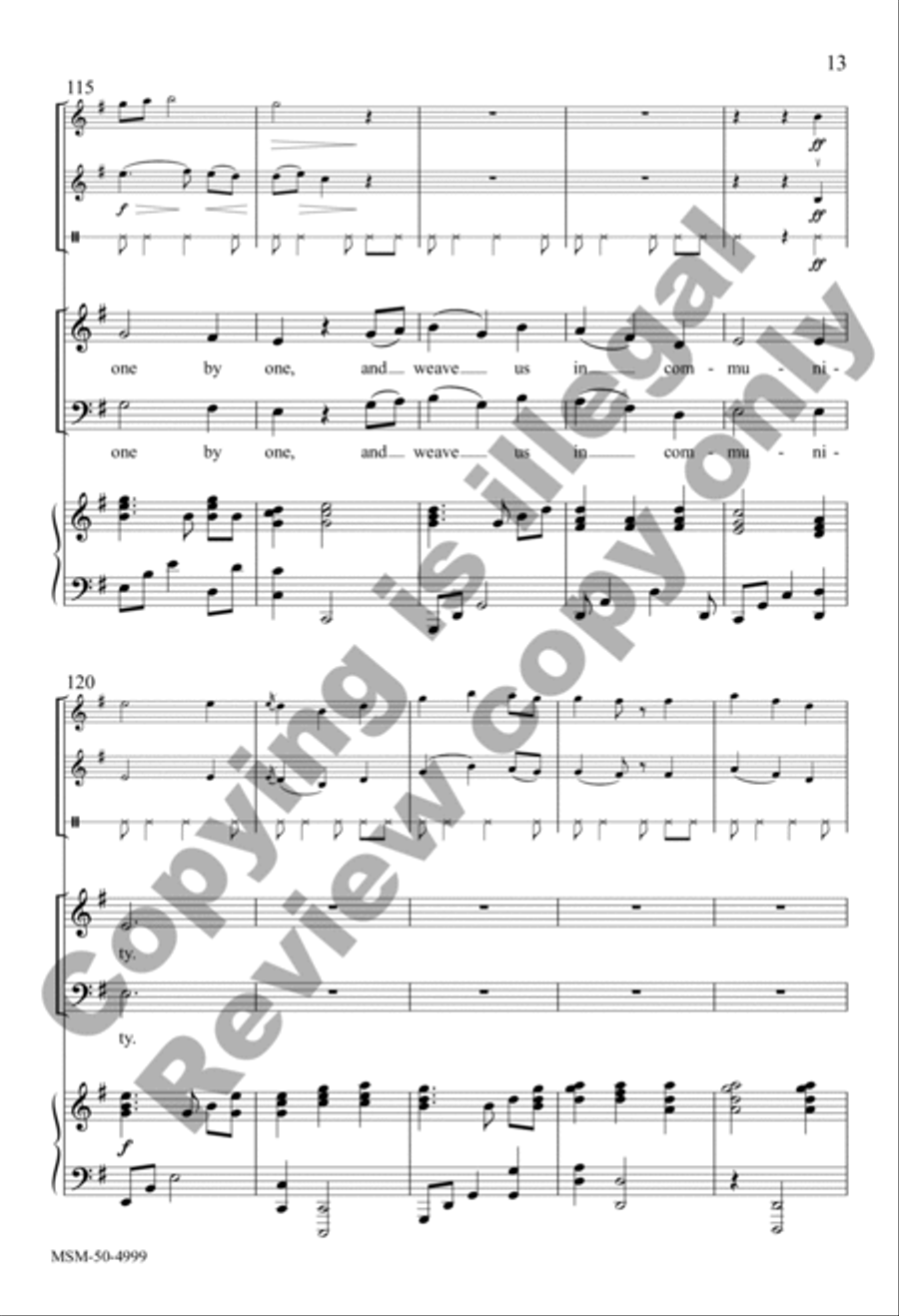 Weave Us In Community (Choral Score) 4-Part scores gallery preview page 13