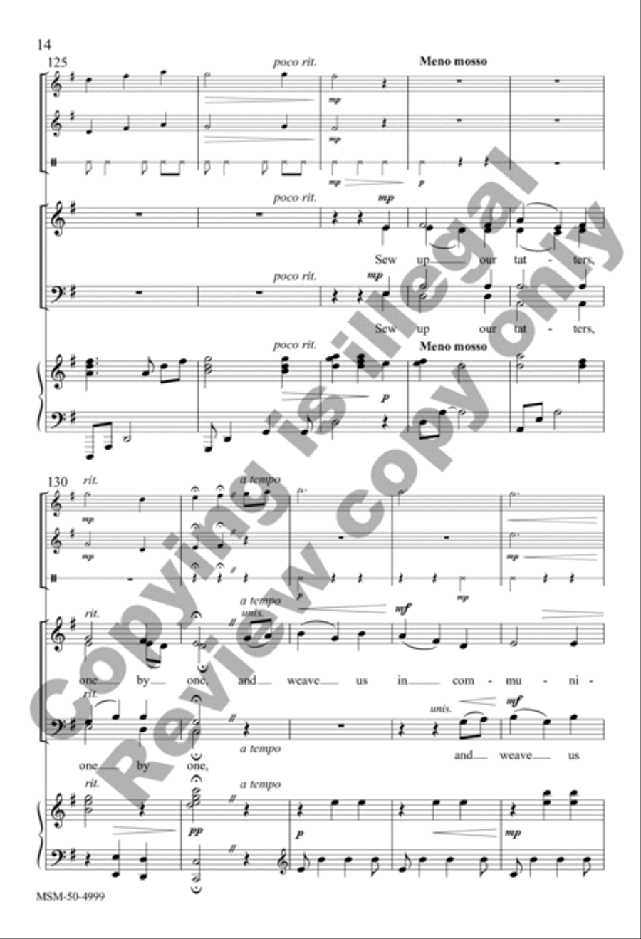 Weave Us In Community (Choral Score) 4-Part scores gallery preview page 14