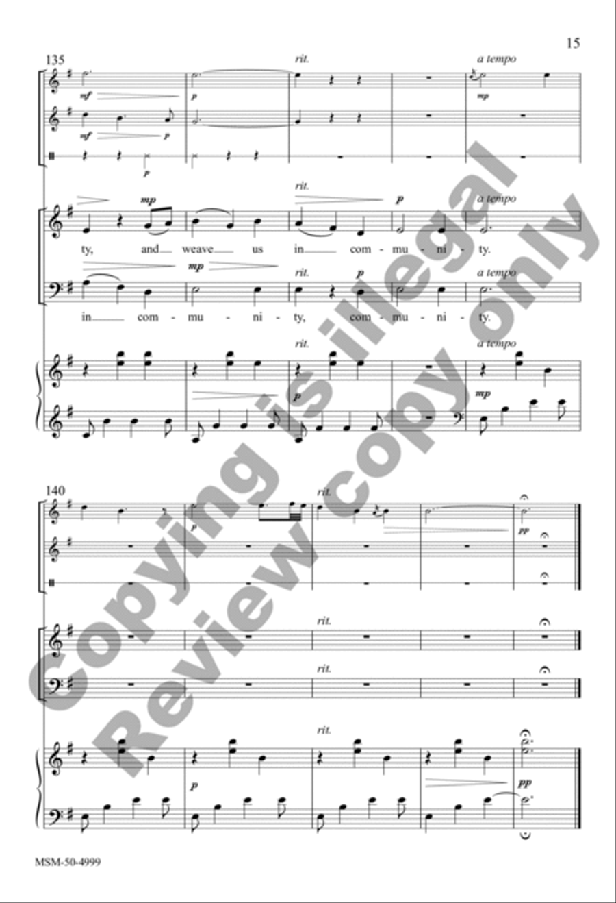 Weave Us In Community (Choral Score) 4-Part scores gallery preview page 15