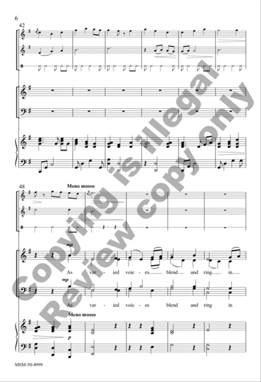 Weave Us In Community (Choral Score) 4-Part scores gallery preview page 6