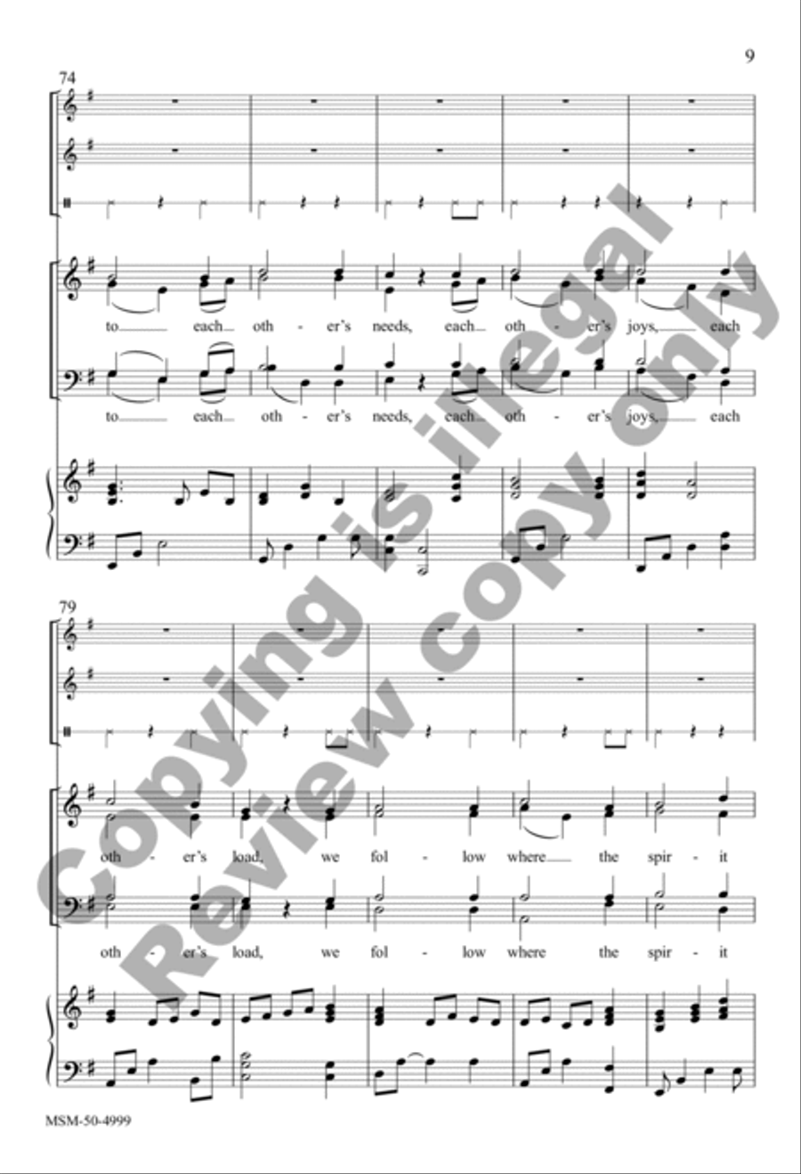 Weave Us In Community (Choral Score) 4-Part scores gallery preview page 9
