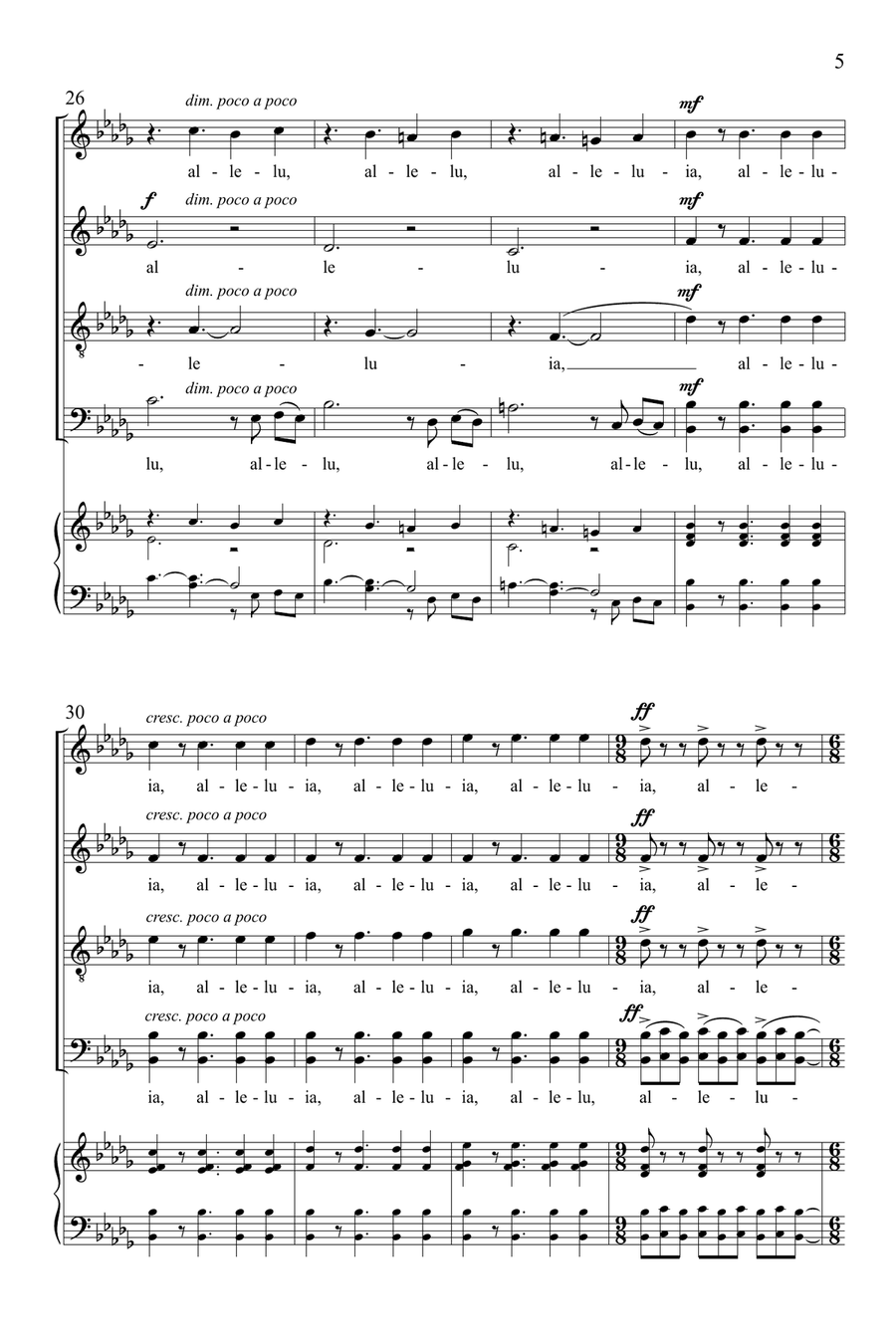 Fanfare Alleluia Fanfare Alleluia 4-Part scores gallery preview page 5