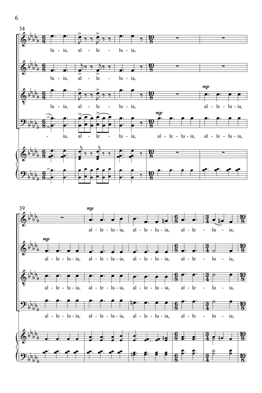 Fanfare Alleluia Fanfare Alleluia 4-Part scores gallery preview page 6